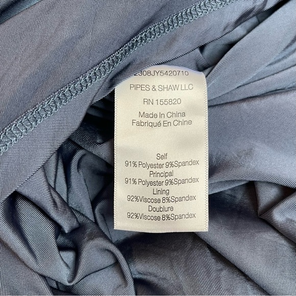 Veronica Beard Blue Merrith Fluid Jersey Knit Asymmetrical Dress - Picture 12 of 16